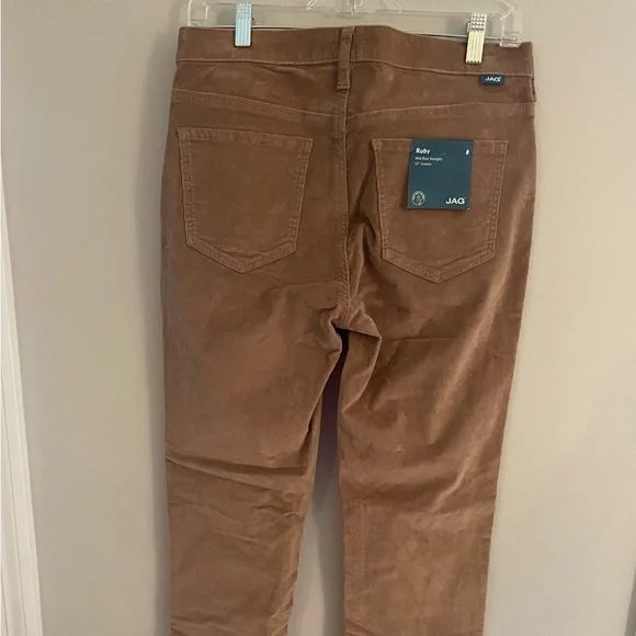 Jag Jeans Ruby NWT Mid Rise Straight Leg Corduroy Pants Size 8 Beige - Picture 4 of 13